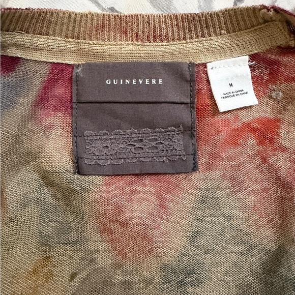 Anthropologie Floral Wrap Cropped Sweater - Picture 2 of 5